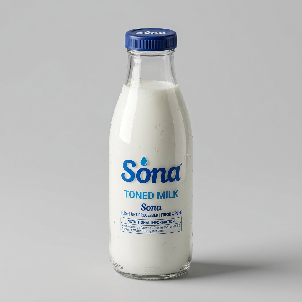 SONA Milk Glass Bottle